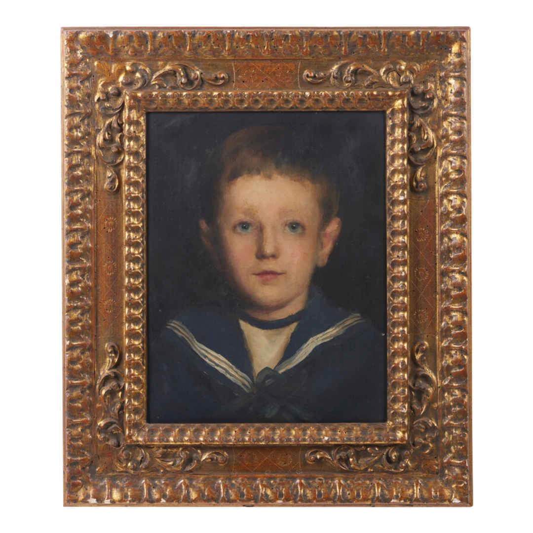 19th century Italian portrait : young boy dressed as a sailor