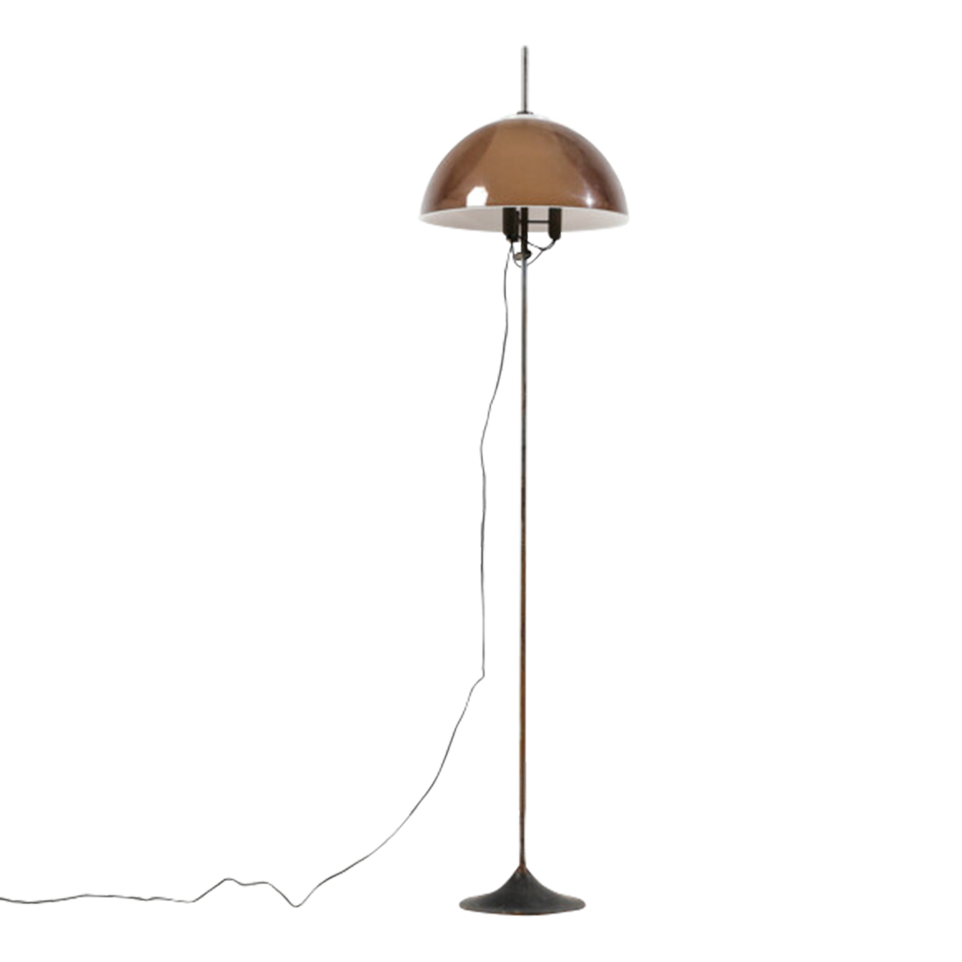 1960s Italian : copper toned 75" Perspex floor lamp