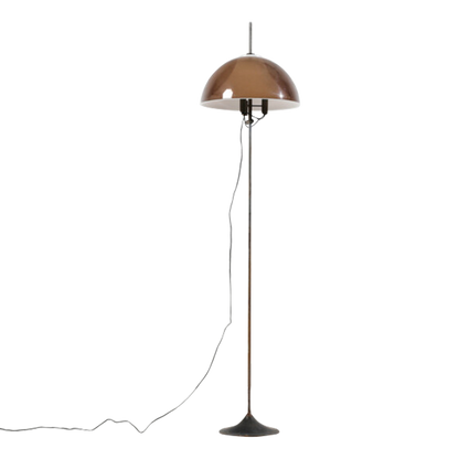 1960s Italian : copper toned 75" Perspex floor lamp