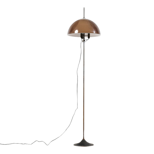 1960s Italian : copper toned 75" Perspex floor lamp