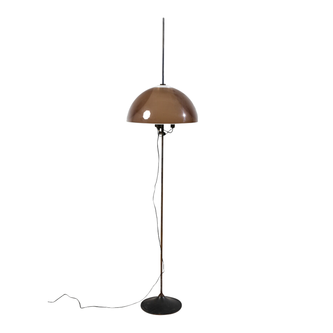 1960s Italian : copper toned 75" Perspex floor lamp