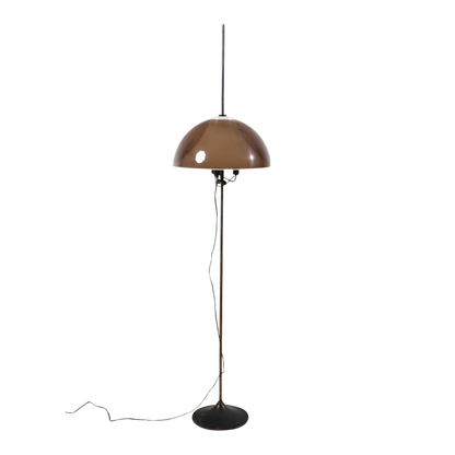 1960s Italian : copper toned 75" Perspex floor lamp