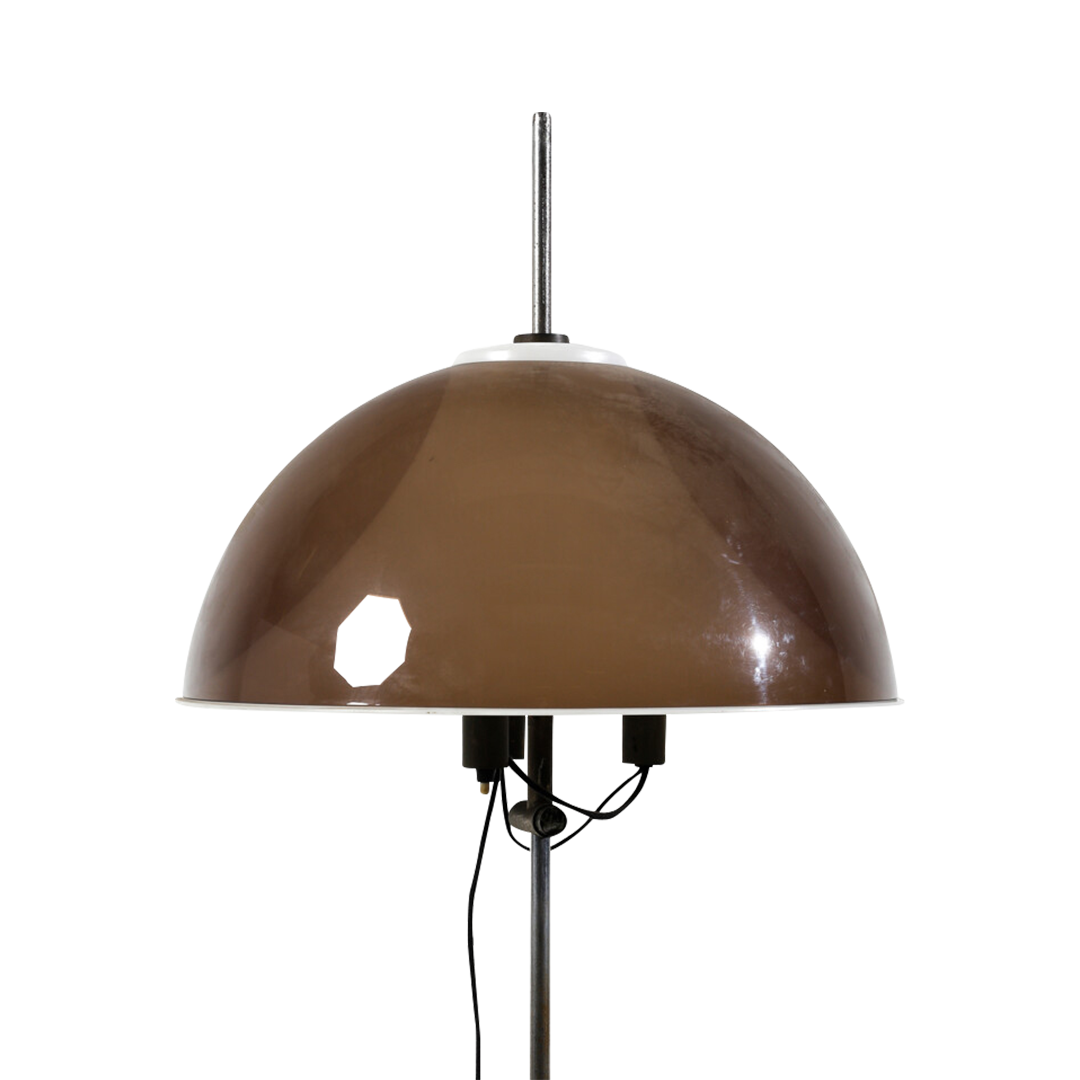 1960s Italian : copper toned 75" Perspex floor lamp