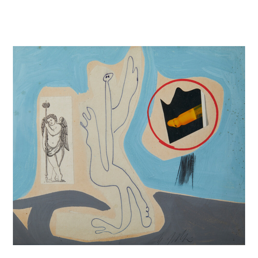 1970s Sergio Dangelo : surrealist collage "Matin Classique"