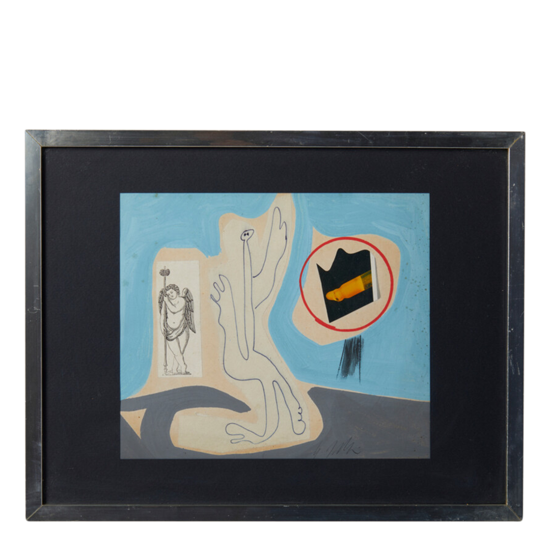 1970s Sergio Dangelo : surrealist collage "Matin Classique"