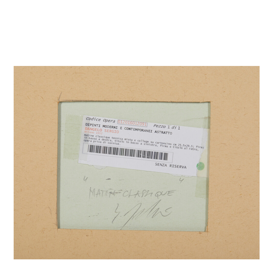 1970s Sergio Dangelo : surrealist collage "Matin Classique"