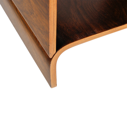 1960s Italian : stacked rosewood coffee table