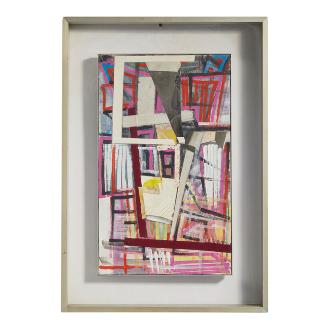 1977 Domenico Pellicano : mixed media in floating frame 20" x 12"