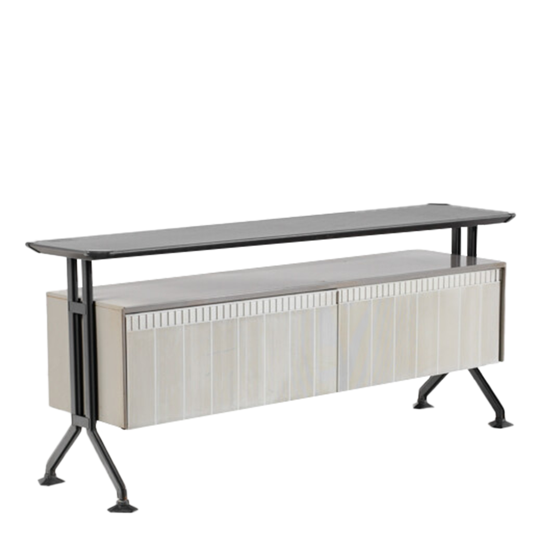 1950s Studio Bbpr: metal framed "Arco" sideboard for Olivetti