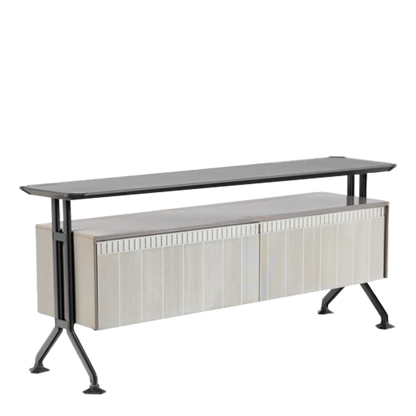 1950s Studio Bbpr: metal framed "Arco" sideboard for Olivetti