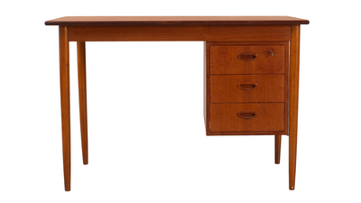 Small 1960s Danish design 43" teakwood desk