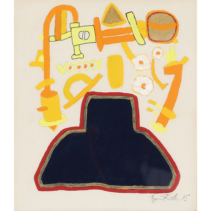 Egon Fischer (1935-2016) : mixed media on paper, 1985 dated