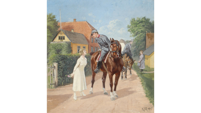c1915 Karl Hansen Reistrup, soliders on horseback