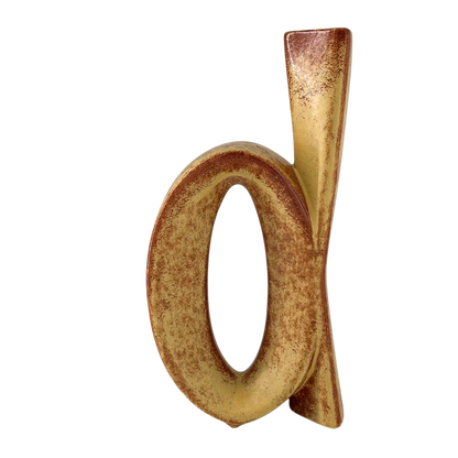 1970s Roberto Rigon : "letter D" vase, screziato tabacco glaze