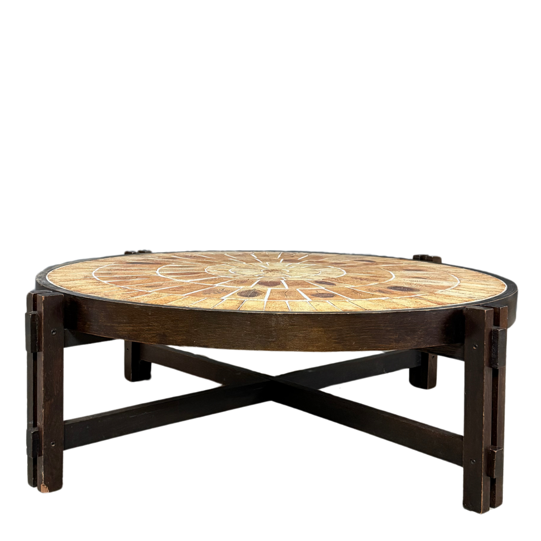 1960s Roger Capron : glazed stoneware coffee table, France