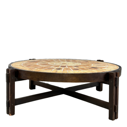 1960s Roger Capron : glazed stoneware coffee table, France