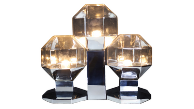 1970s Motoko Ishii faceted table lamp, Germany