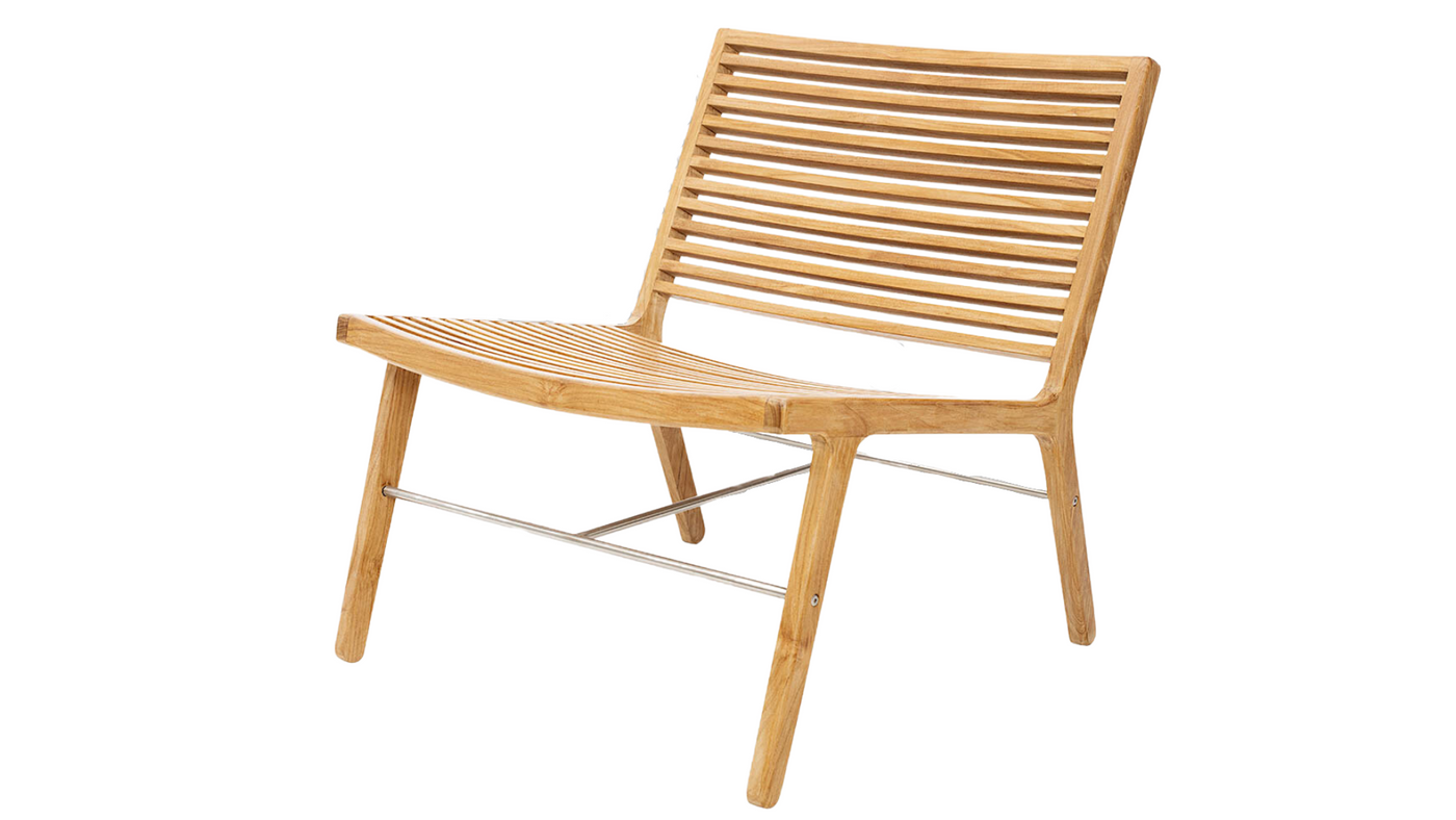 RIB solid teakwood lounge chair w/ cushion by Anker Denmark