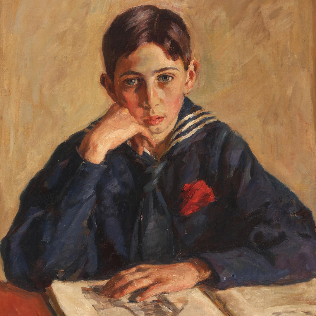 G. F. Clement : c1900 portrait of Jørgen Levin as a boy