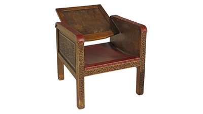 c1920 Melchiorre Melis carved larchwood set, Italy