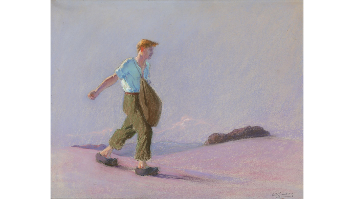 Early 1900s Arild Rosenkrantz, Danish boy, Pastel