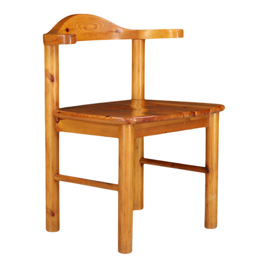 1970s Daumiller style : set six Dutch pinewood dining chairs