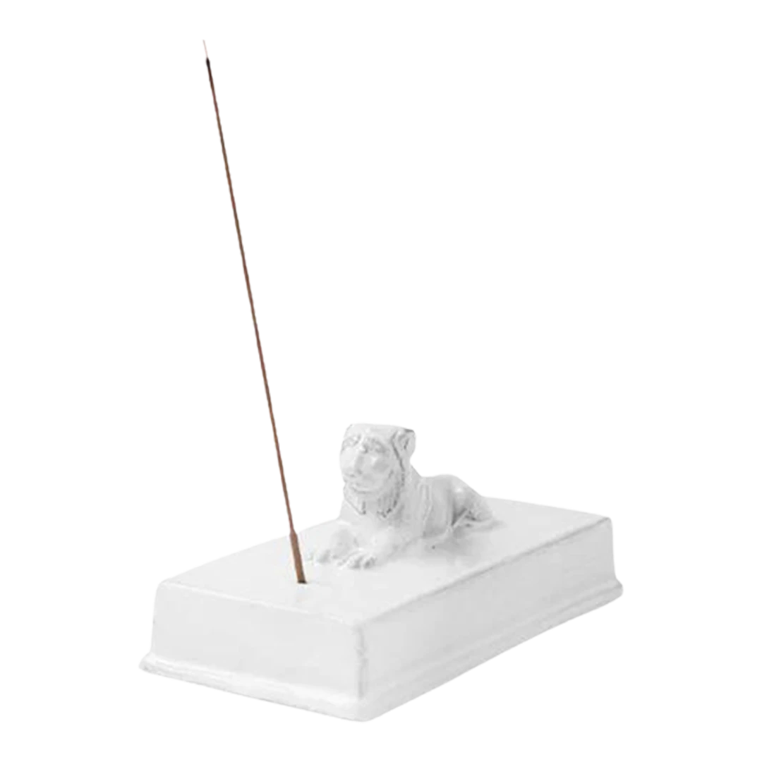 Astier de Villatte : Lion on Slab Incense Holder – FINCH hudson Astier de Villatte : Lion on Slab Incense Holder – FINCH hudson