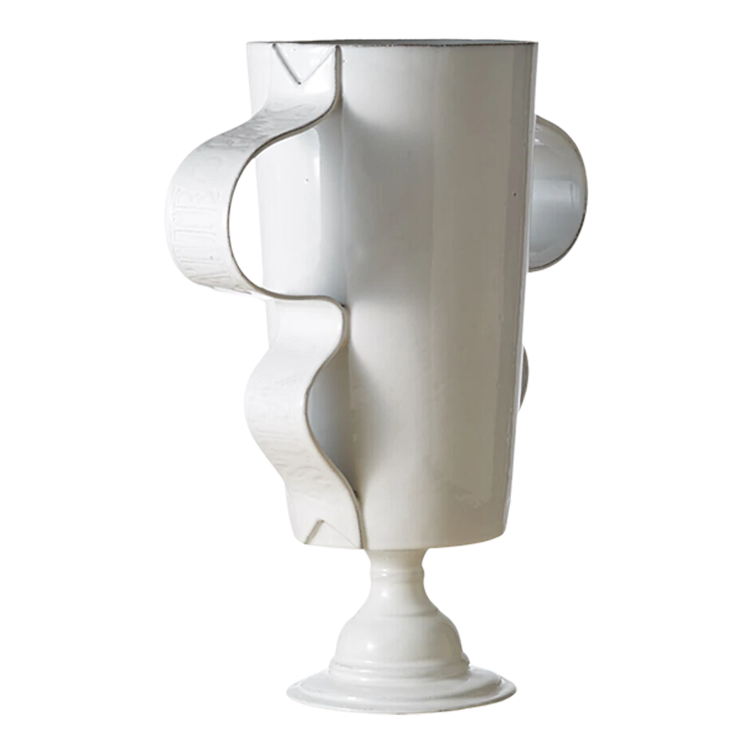 Astier de Villatte : Wavy Handles Vase, 15"