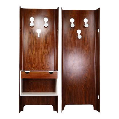 Pair 1960s Carlo de Carli : Scorzè coat rack or garderobe, Italy