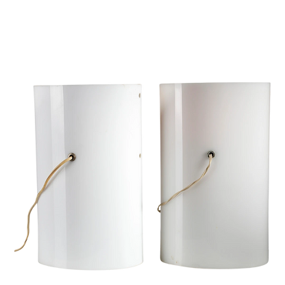 1970s Italian : 12" plexiglass cylinder table lamp