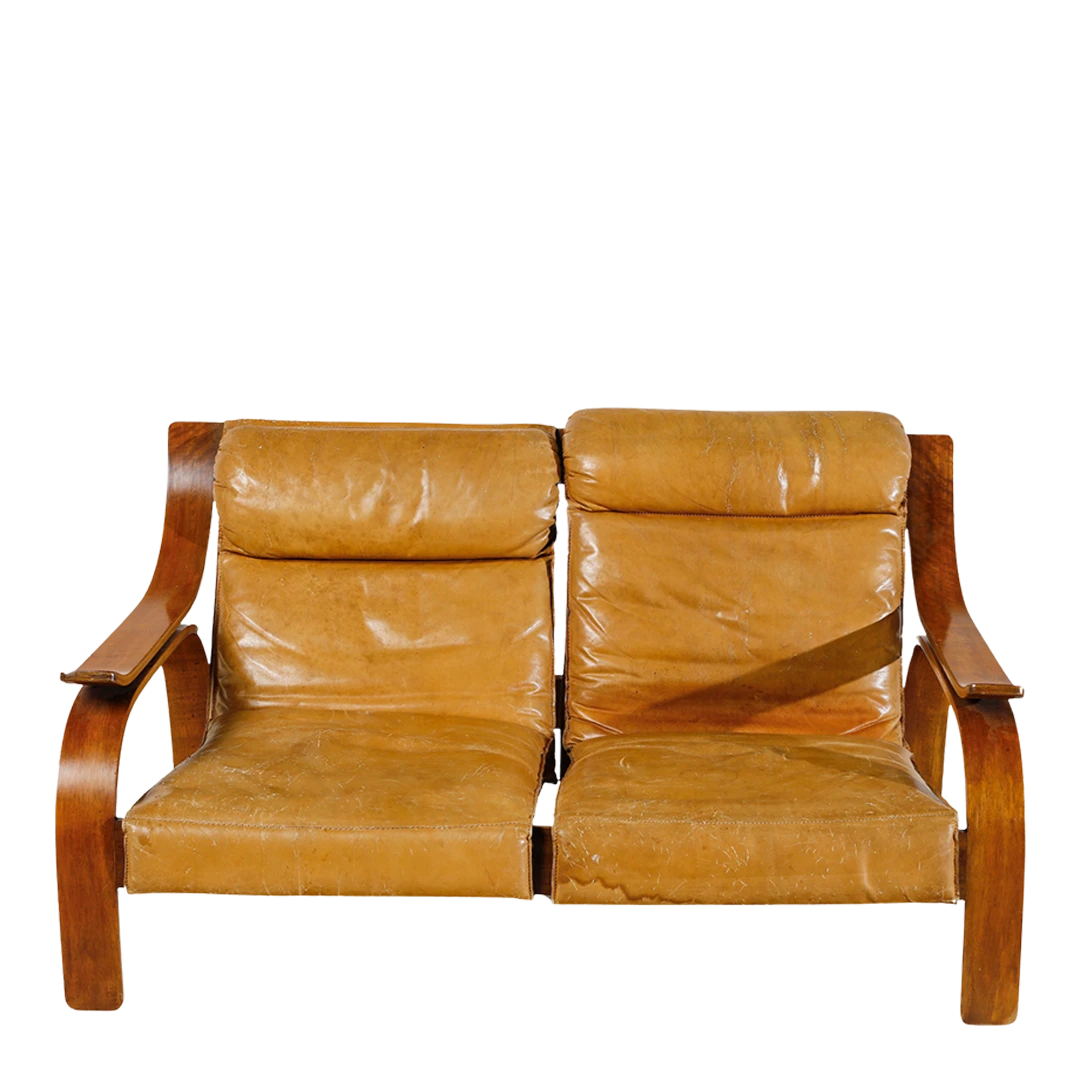 1960s Marco Zanuso : model "Woodline" sofa, Arflex, Milan