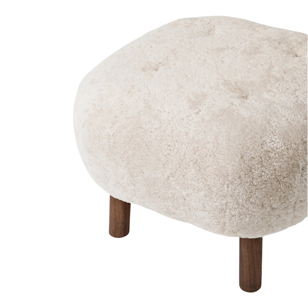 &tradition : "Little Petra" Pouf ATD1, sheepskin