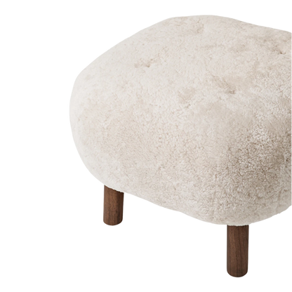 &tradition : "Little Petra" Pouf ATD1, sheepskin