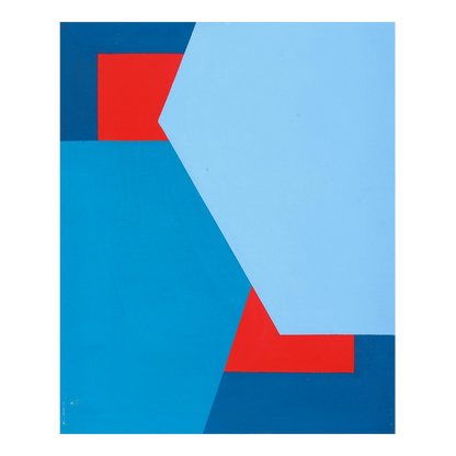 1982 Kai Führer, Danish : "Super Blue” geometric o/c