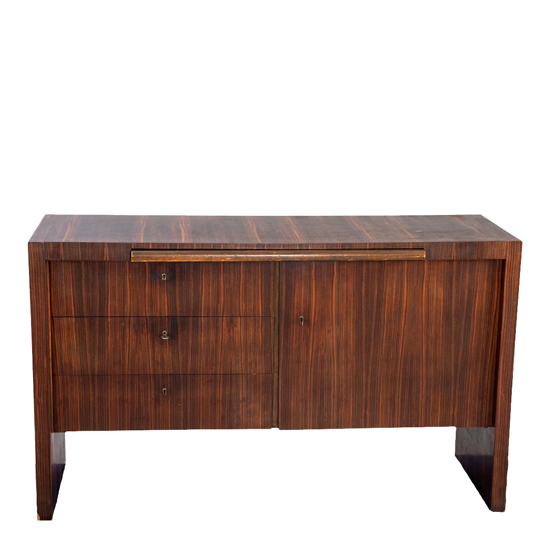 1930s European : Art Deco cabinet in Macassar ebony