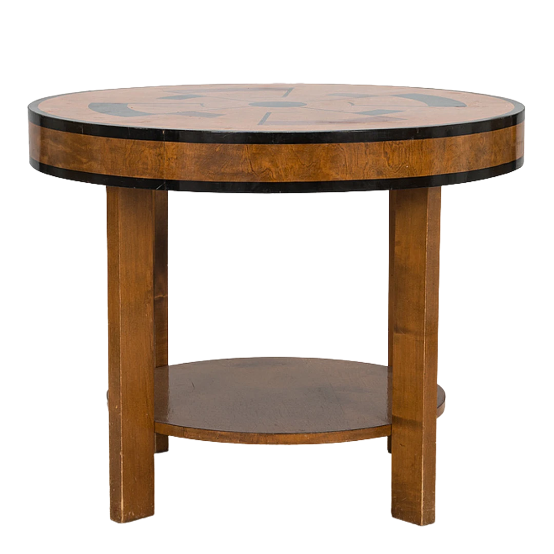 c1930 Swedish : Art Deco side table w/Geometric design