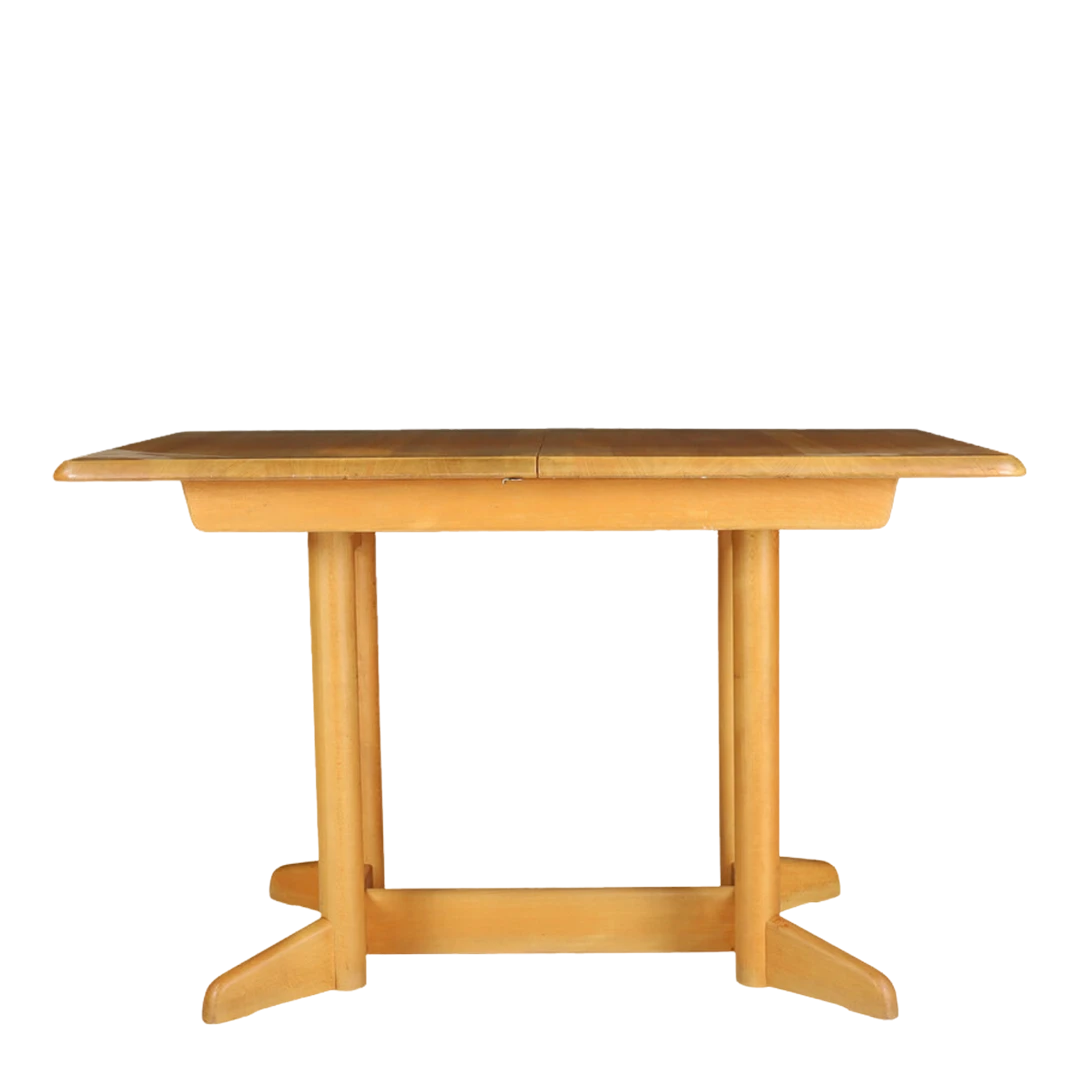 1970s Switzerland : beechwood extendable dining table