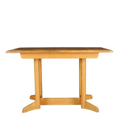 1970s Switzerland : beechwood extendable dining table