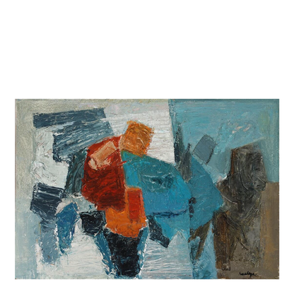 Svend Saabye, Danish : mid-century abstract on masonite