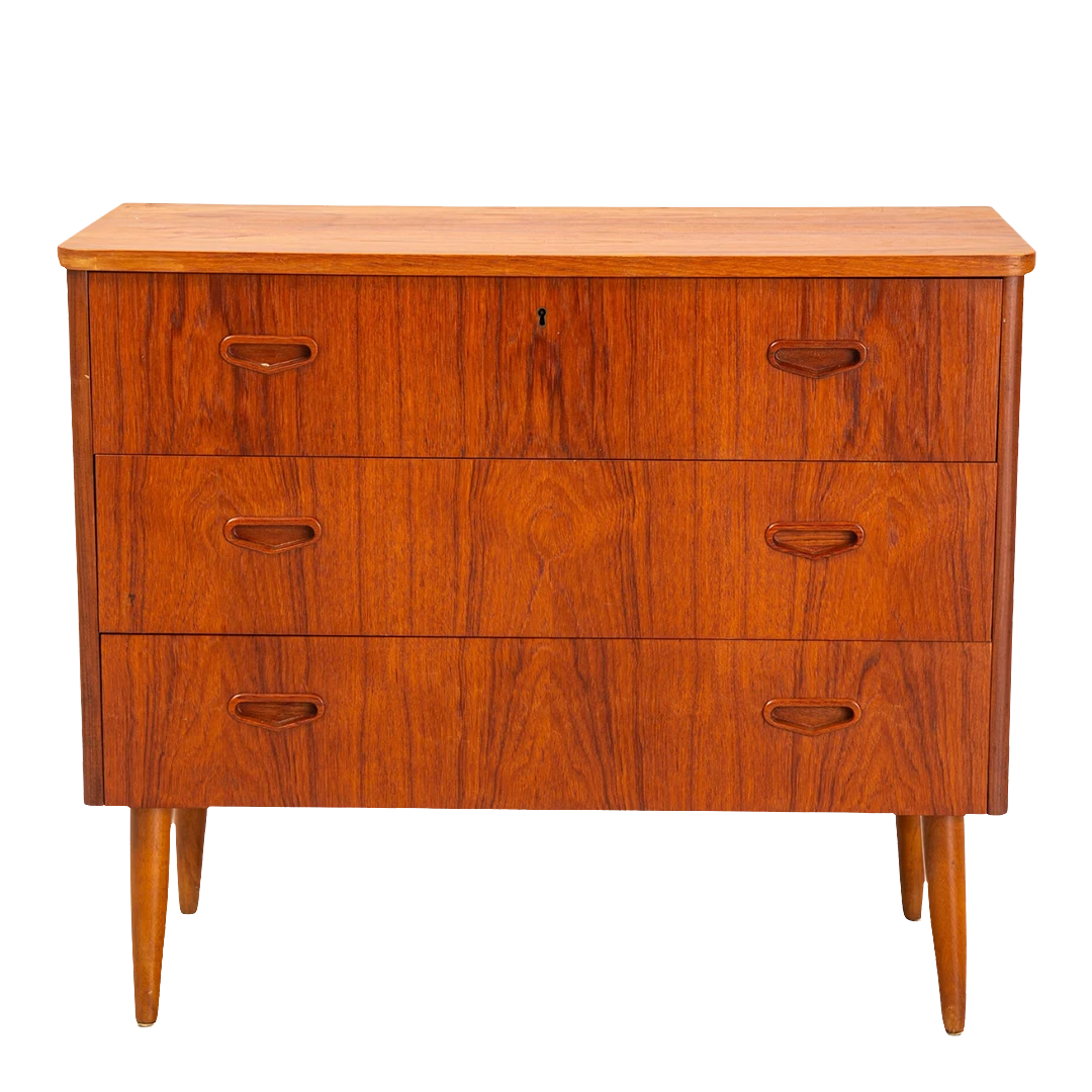 1950s Swedish : 3-drawer dresser, Gustafsson Markaryd Möbel