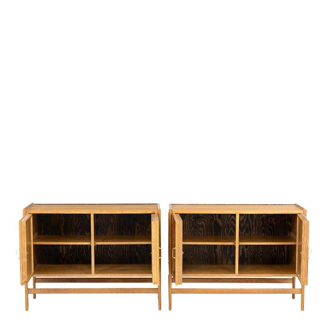 1970s Danish design : paneled oakwood 2-door cabinet