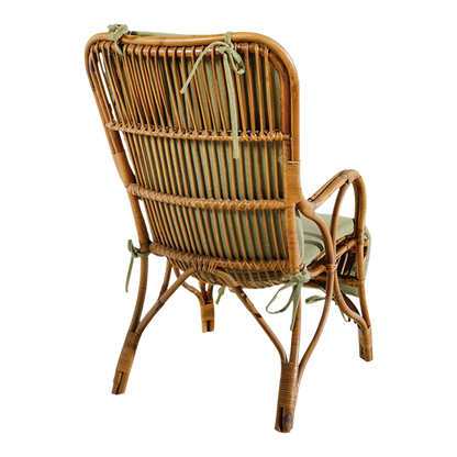 Pair 1960s Italian : tallback bamboo garden armchairs