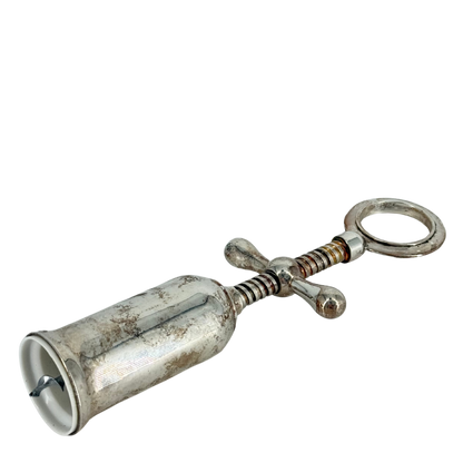 1960s Italian : chrome plated metal "bell" form corkscrew