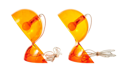 Vico Magistretti "Dalu" desk lamp in opaque orange, Artemide