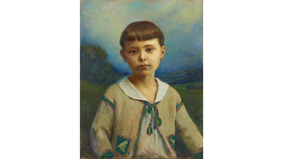 1928 Cesare Saccaggi portrait of a child, Italy