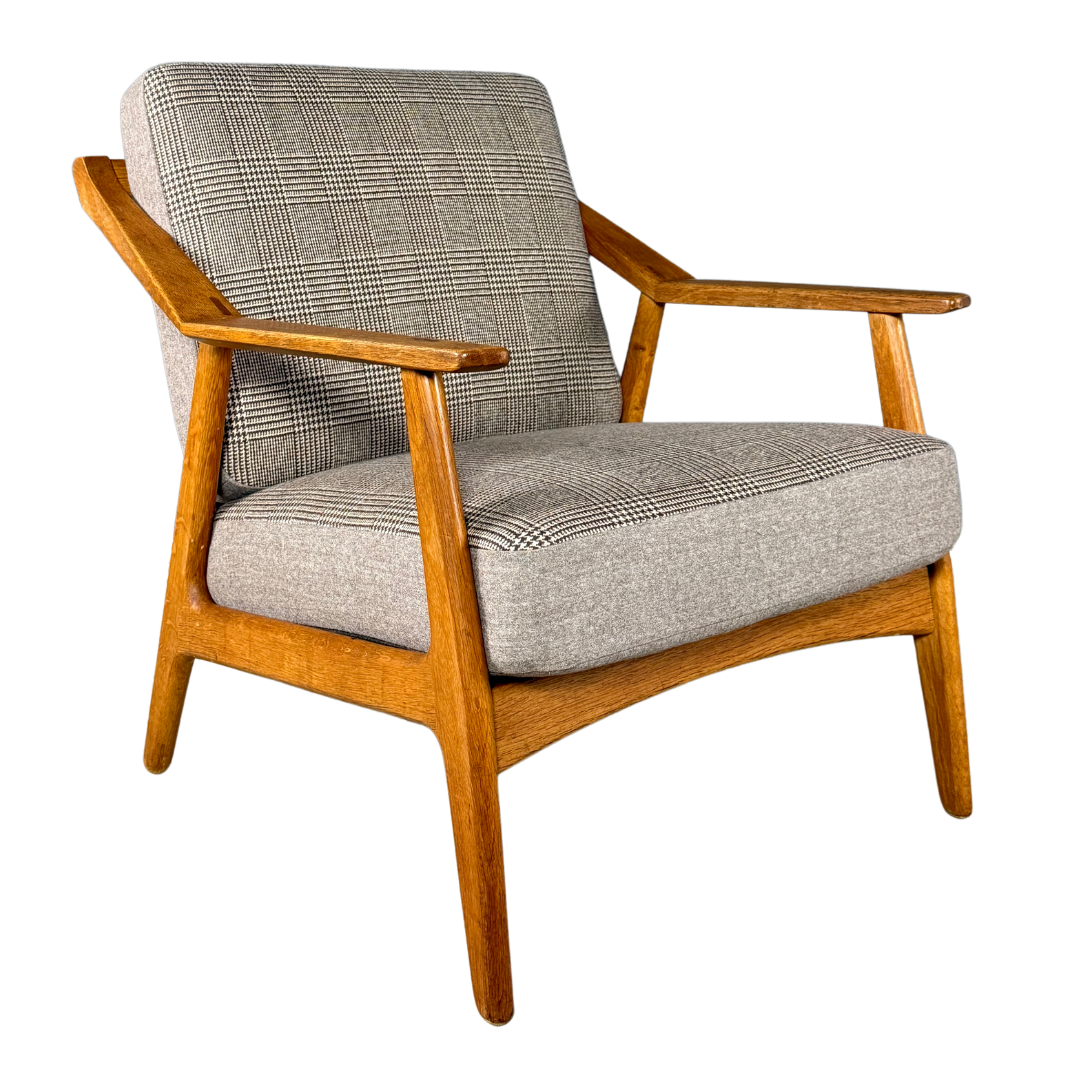 1950s H. Brockmann-Petersen : oakwood armchairs w/dovetail