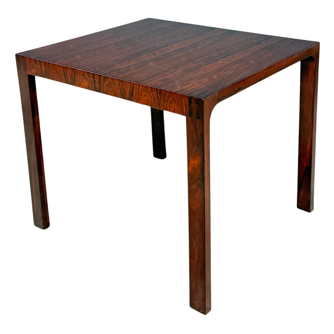 1960s Leif Jacobsen : pair square rosewood side tables, Toronto