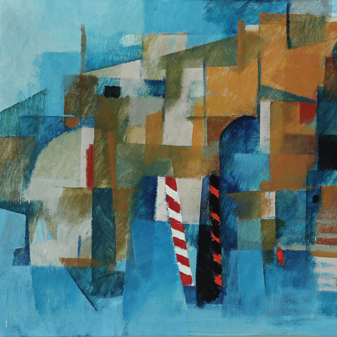 Helge Ernst (Danish) : abstract “Venezia-Fragment” dated 1972