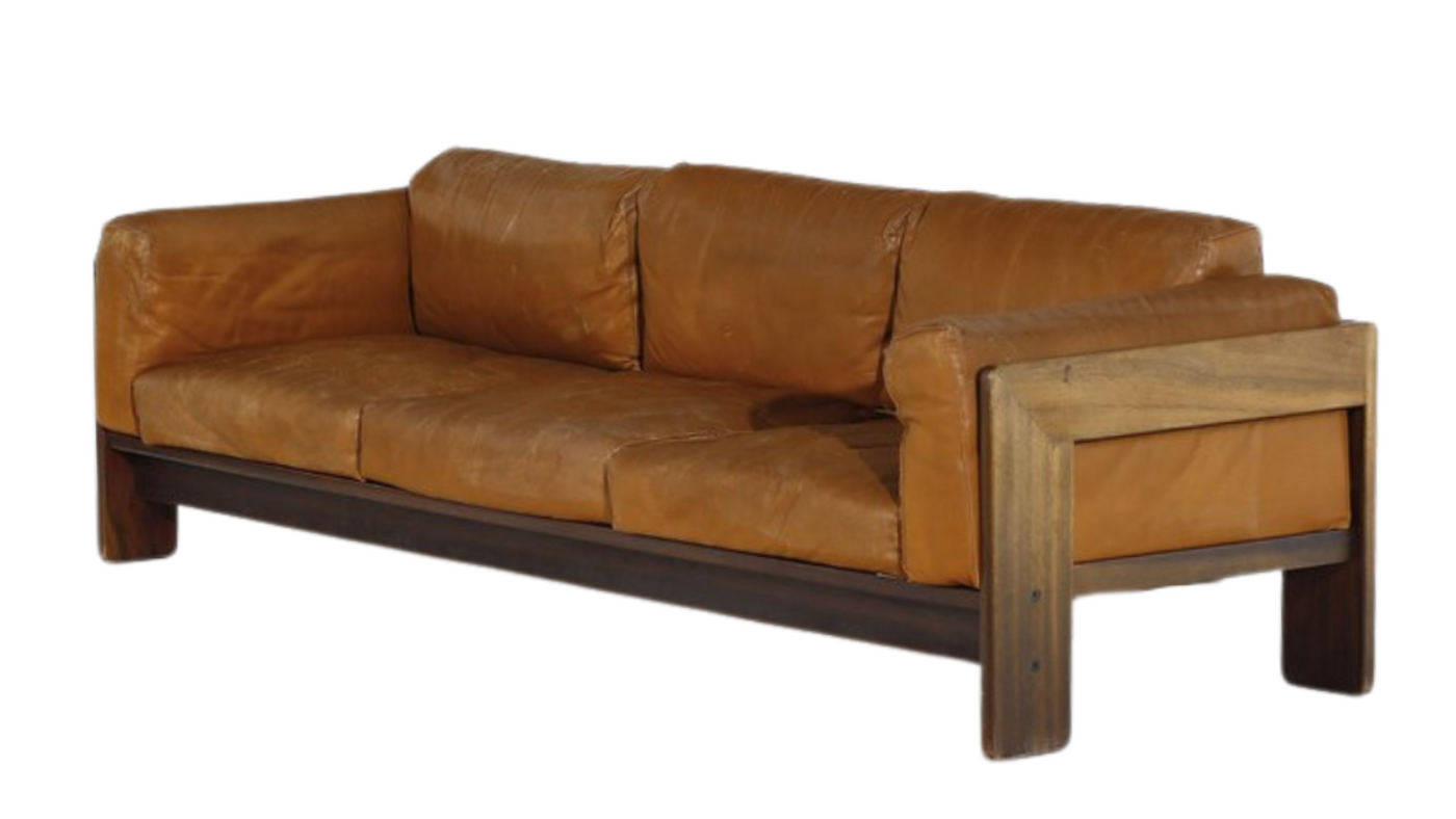 1960s Afra & Tobia Scarpa "Bastiano" leather sofa