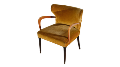 1940s Osvaldo Borsani velvet armchair, Italy